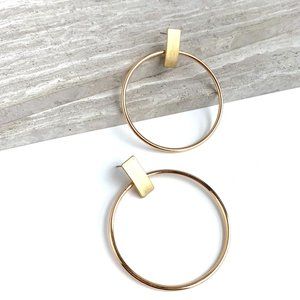 NEW~ Anthropologie Limitless Gold Hoop Earrings